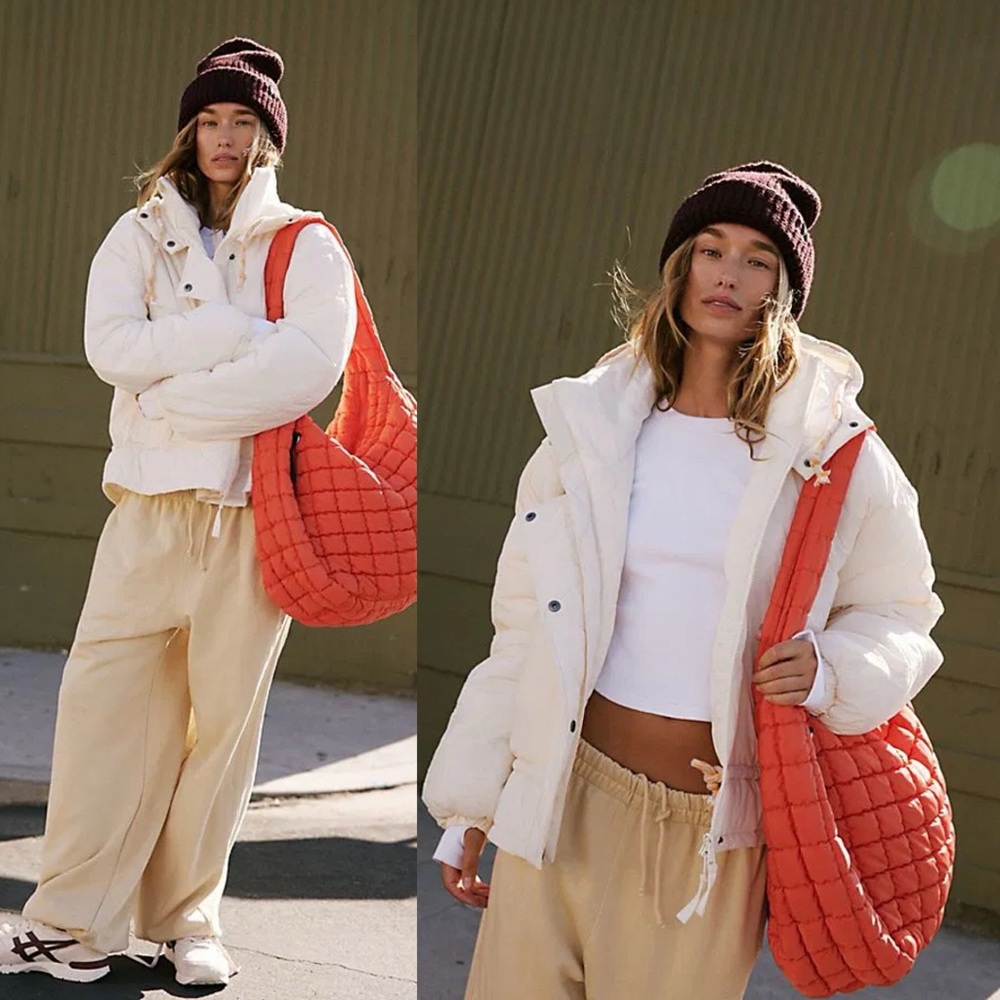 Free People White Puffer Jacket